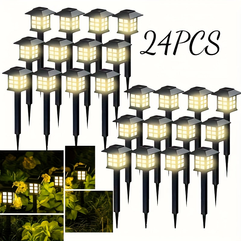 24/12/6pcs Halloween Solar Outdoor Lights, IP44 Waterproof Walkway Lights, LED Landscape Lighting Garden Lights, Suitable For Walkways, Driveways, Courtyards And Lawns, Solar Garden Decorations...
