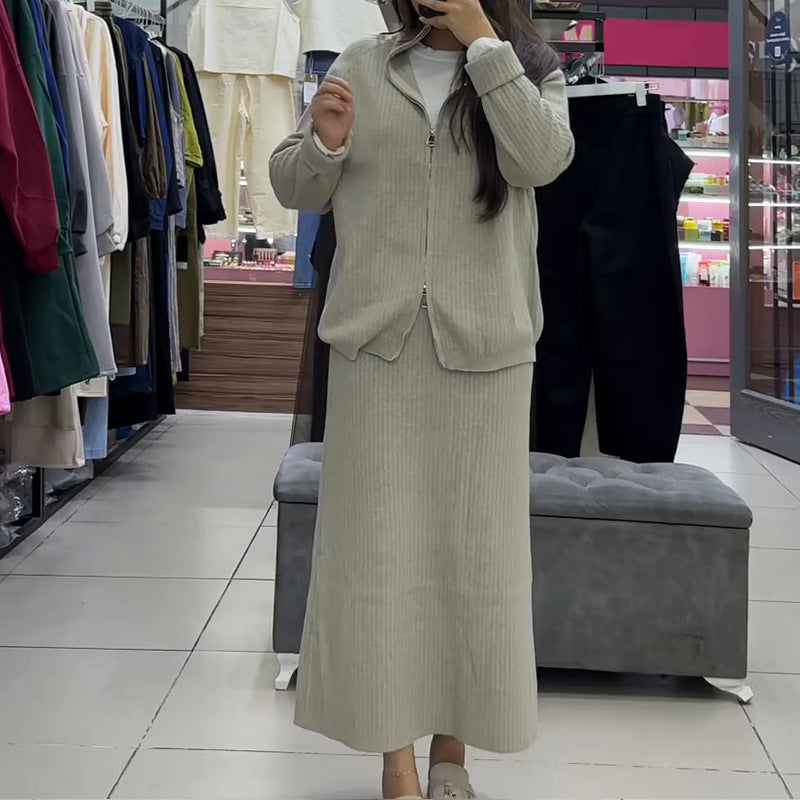 Womens Casual Sweater and Skirt Set
