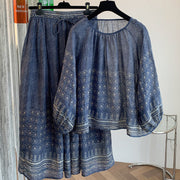 Lightweight Linen Blend Long-Sleeve Shirt – Floral Print, Loose Fit