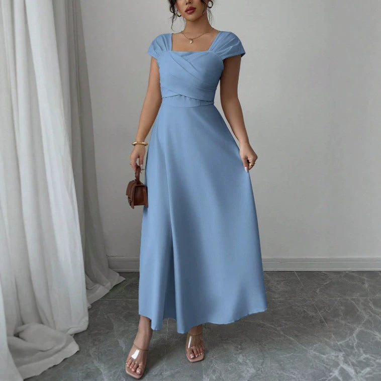Women's Summer Slimming Waist-slimming Hepburn-style Dress