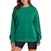 Women's Casual Pleated Round-Neck Fashion Sweater