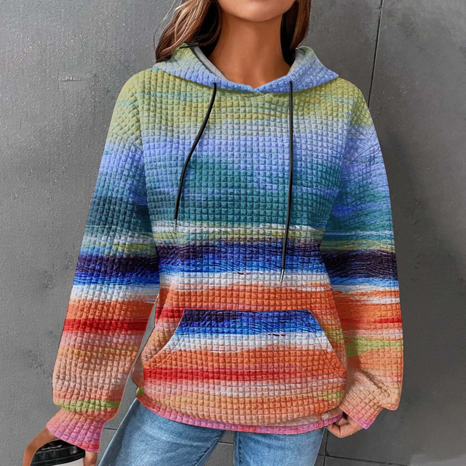 3D Printed Casual Winter Hooded Sweatshirt