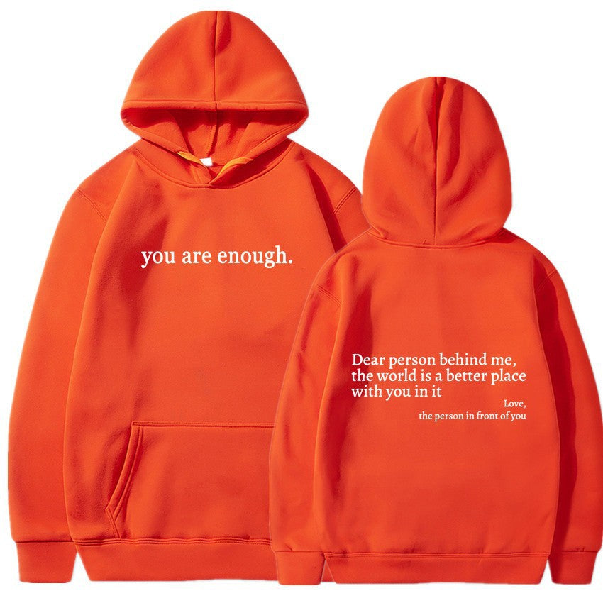 Women's Brushed Letter Hoodie Cozy Fleece Pullover