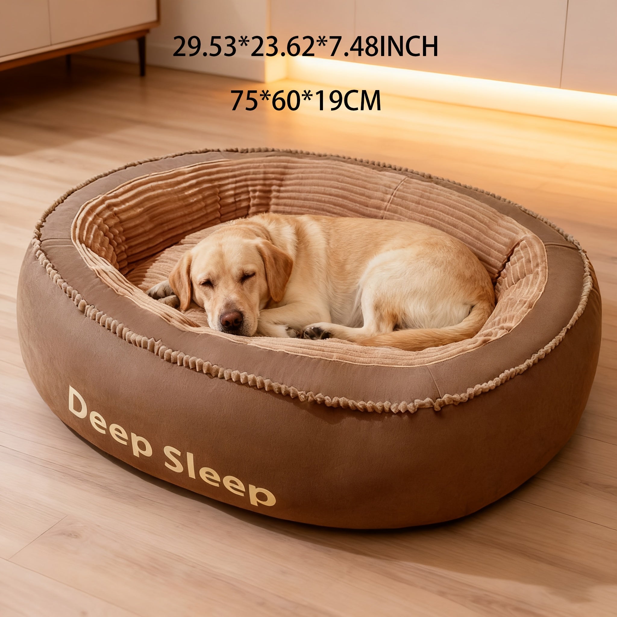 Giant Luxury Xxl Large Dog Bed - Human-Size Design For Big And Medium Breeds, Breathable In Summer, Warming Winter Supportive Pet Couch & Kennel. Extra-Large Size Suitable To All Climates With Remo...