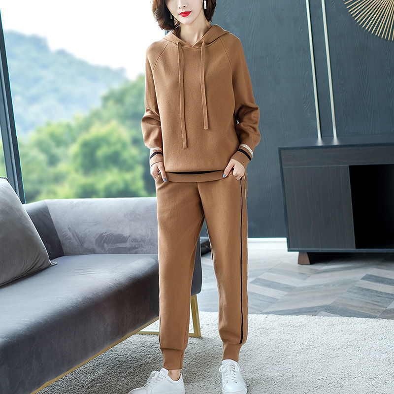 Korean Style Hooded Sweater Jumpsuit Set for Women