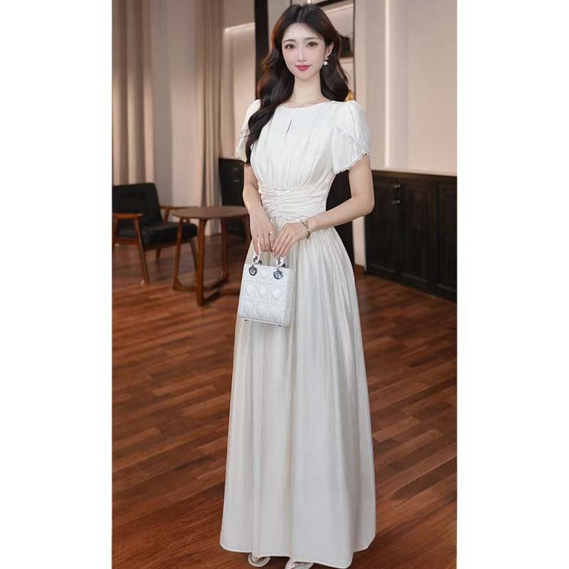 French-style Vintage High-waisted Figure-flattering Dress