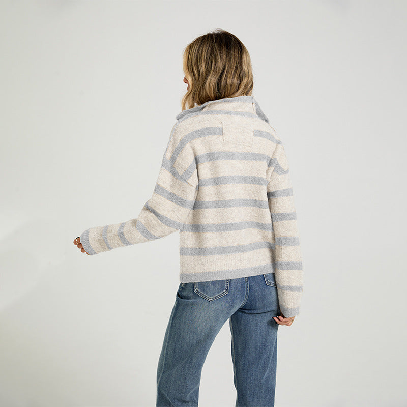 Autumnwinter Fashion European and American Womens Sweater Knitted Cardigan