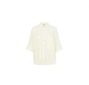 Casual Cotton Pocket Shirt with Elastic Waist Shorts