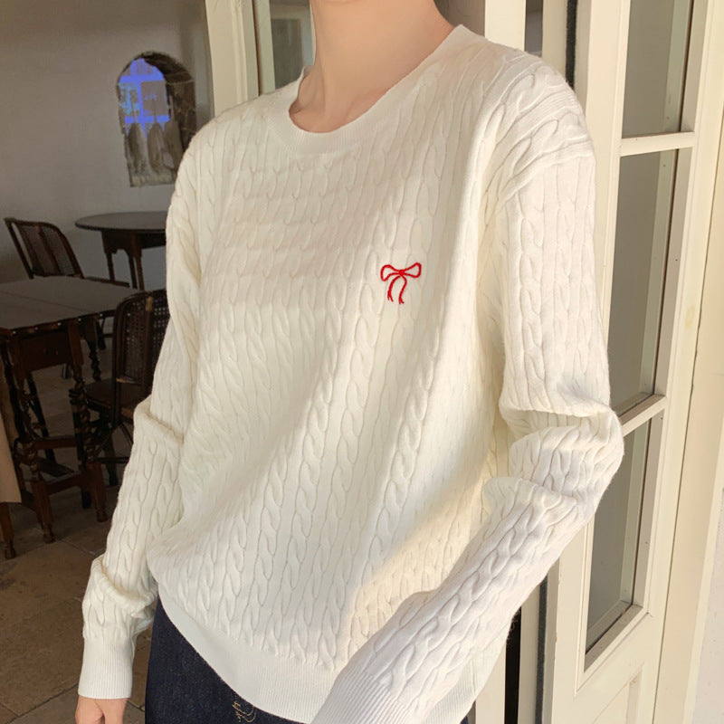 Chanel-style Top Embroidered Long-sleeve Sweater