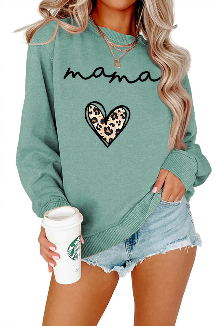 Plus Size Leopard Heart Fleece Hoodie