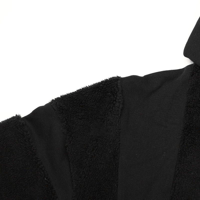 Cozy Lamb Wool Contrast Stitching Casual Sweater