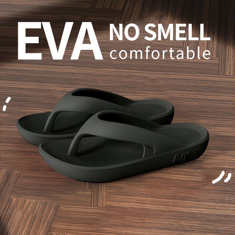 Solid Color Anti-Slip Flip-Flops – Lightweight, Quick-Dry, Open-Toe Design for Indoor and Outdoor Use