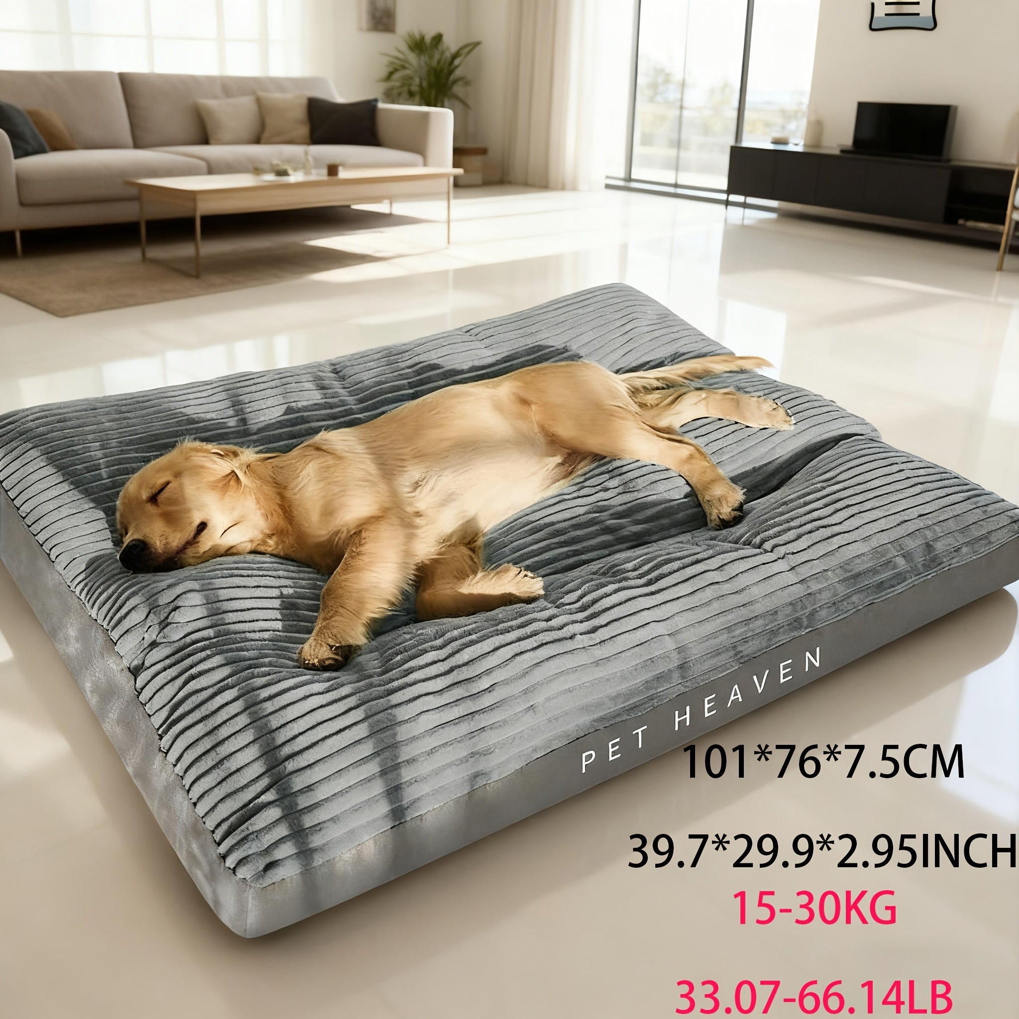 Giant Luxury Xxl Large Dog Bed - Human-Size Design For Big And Medium Breeds, Breathable In Summer, Warming Winter Supportive Pet Couch & Kennel. Extra-Large Size Suitable To All Climates With Remo...