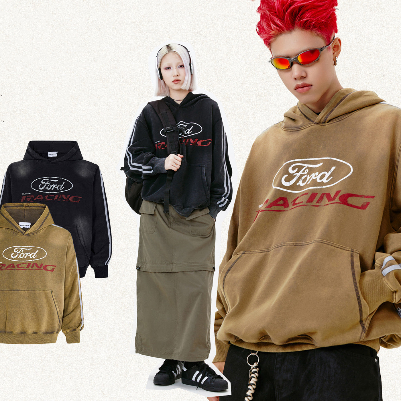 Streetwear Letter Stripe Pullover Knit Sweater