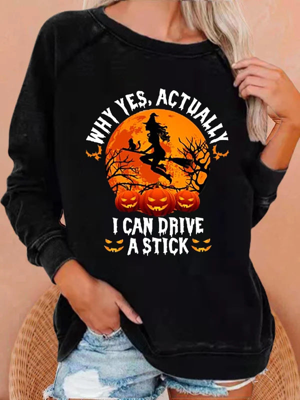 Women's Casual Halloween Graphic Print Sweatshirt