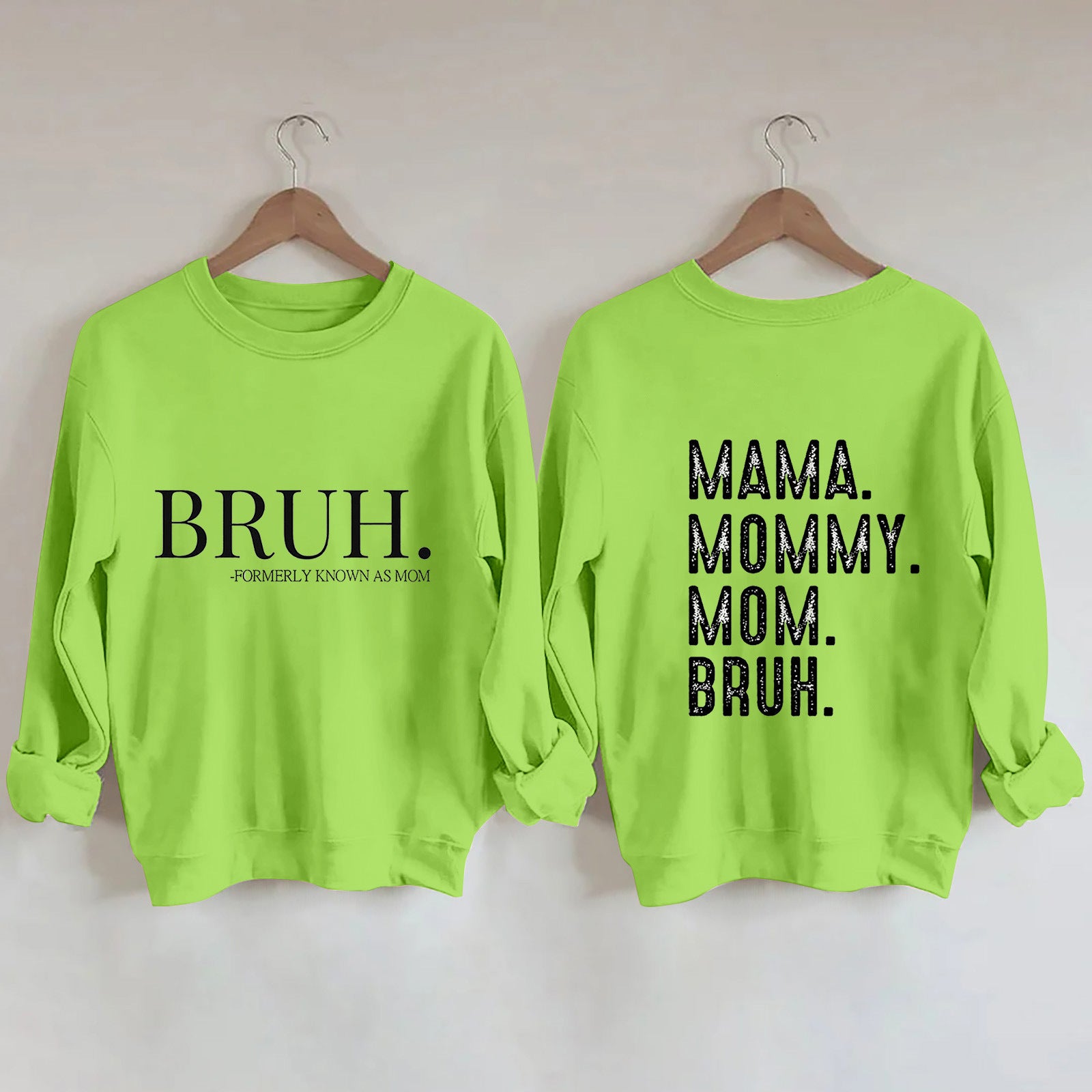 Trendy Letter Print Round Neck Hoodie for Women