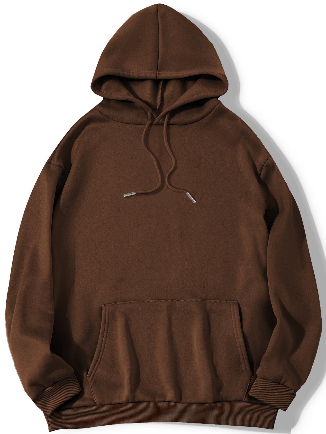 Women's Cozy Brushed Fleece Hoodie - Solid Pullover Sweatshirt