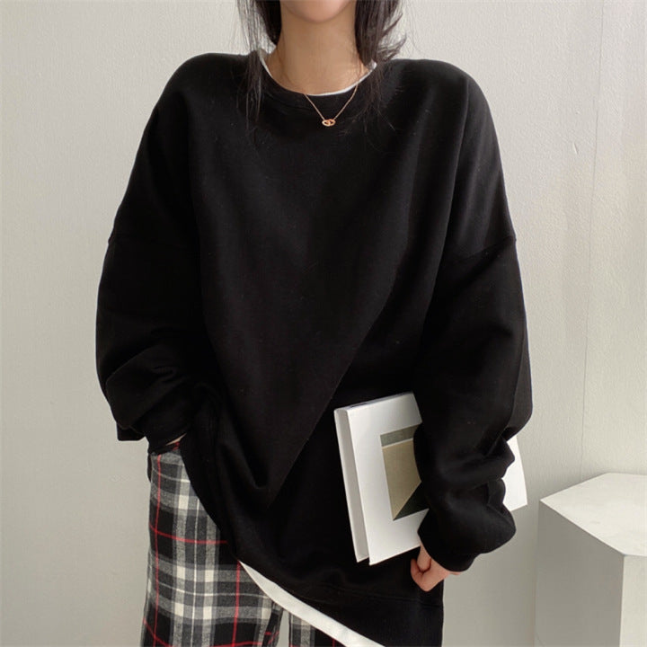 Women's Cozy Fleece-Lined Solid Color Hoodie