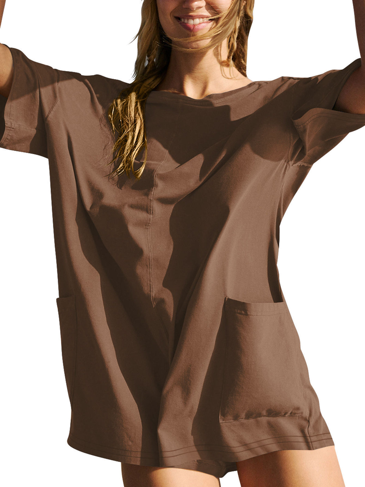 Women's Casual Loose Pocket Jumpsuit Romper
