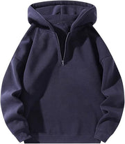 Cozy Fleece-Lined Zip Hoodie for Casual Sporty Comfort
