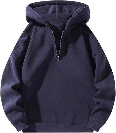 Cozy Fleece-Lined Zip Hoodie for Casual Sporty Comfort