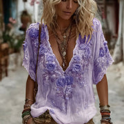 Retro Chic Short Sleeve Top for Women