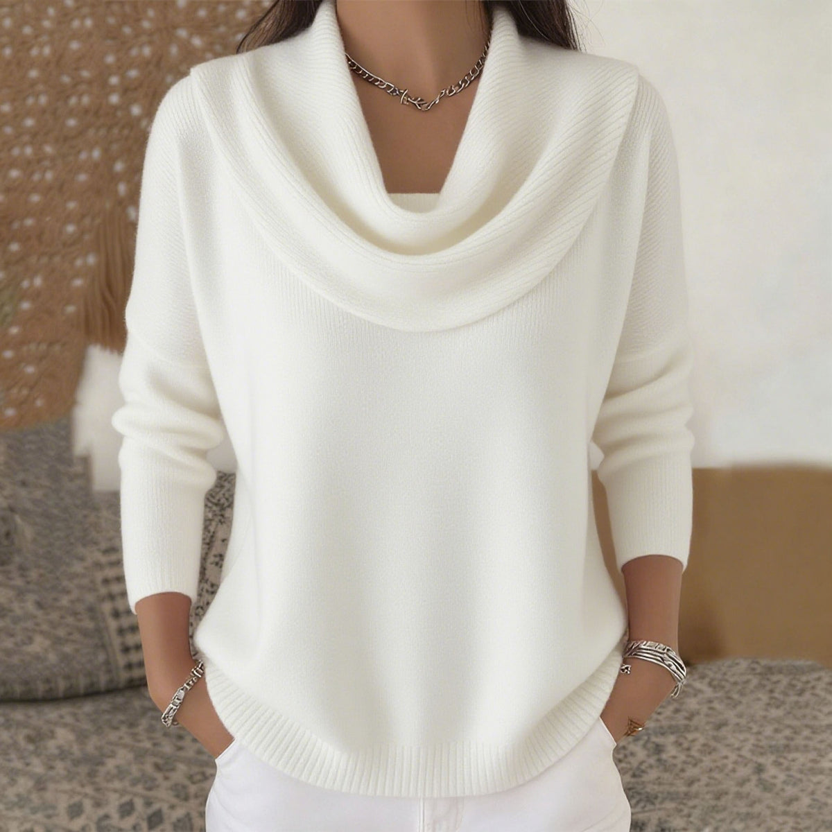 Autumn and Winter New Solid Color Long-sleeved Sweater