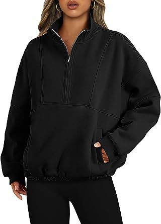 Women's Casual Zip Pocket Sports Sweater