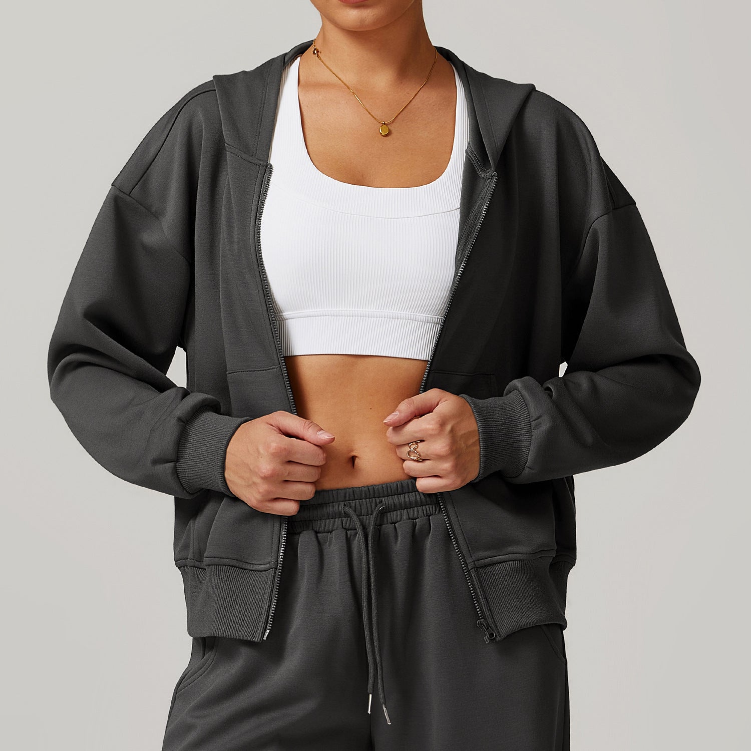 Women's Solid Casual Exercise Hoodie Sporty Pullover