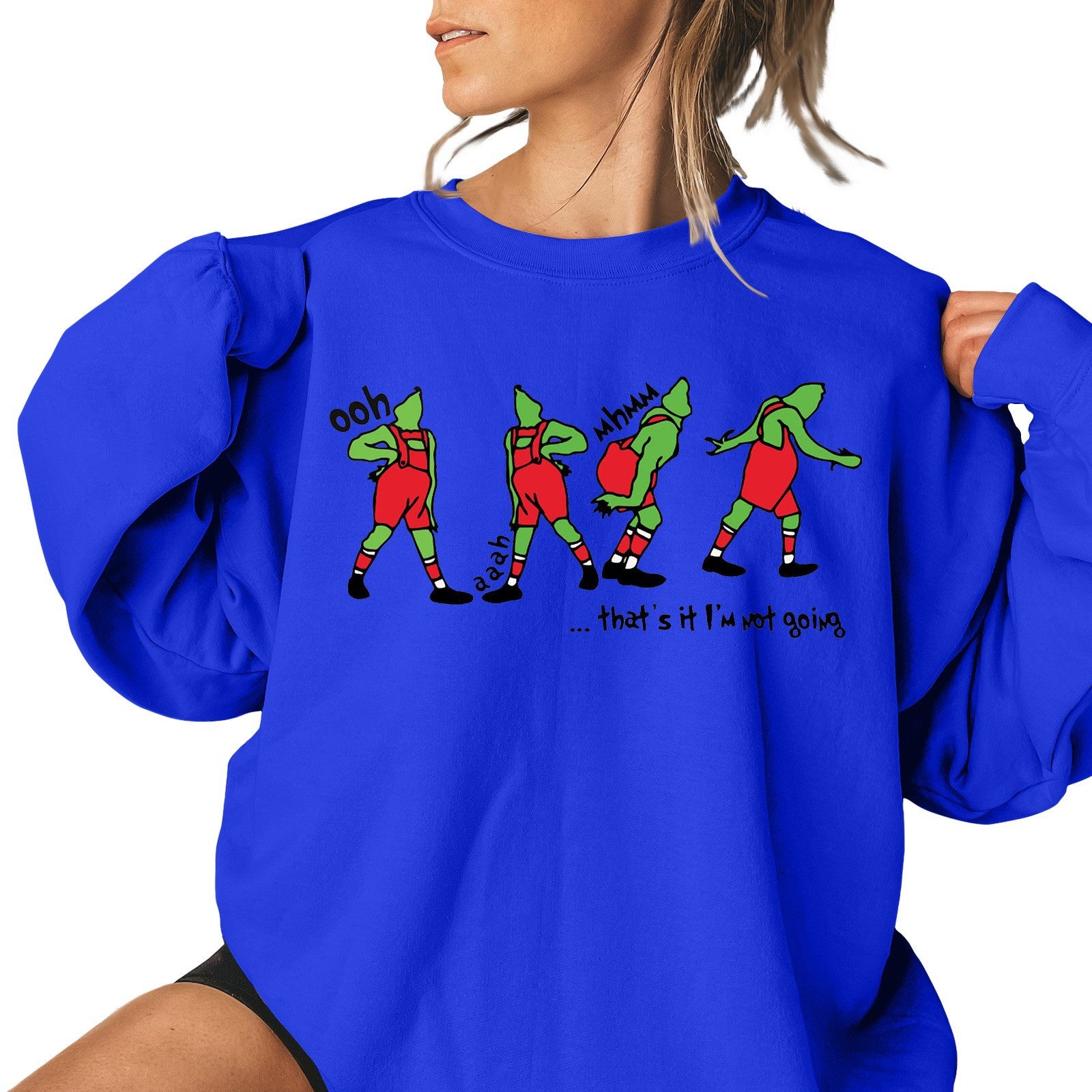 Festive Christmas Print Casual Sweatshirt for Women