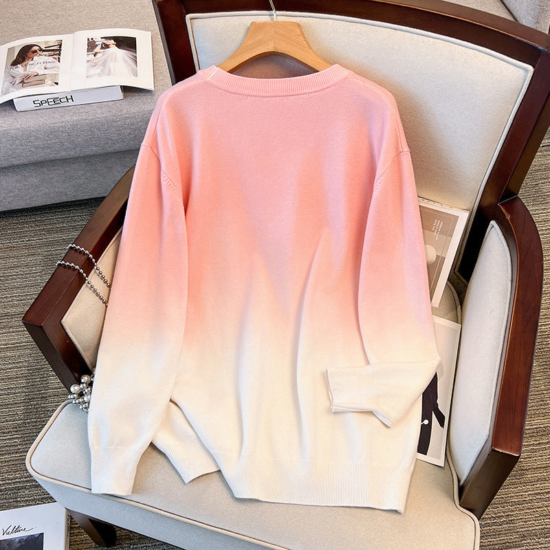 Loose Round Neck Pullover Plus Size Sweaters