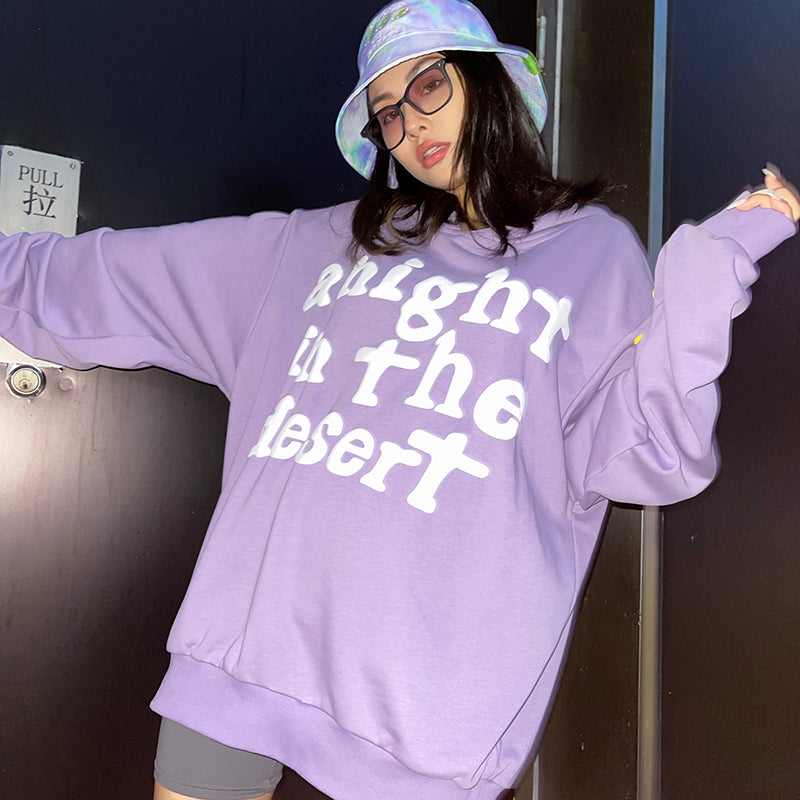 Unisex Star Print Colorblock Hoodie Streetwear Sweatshirt