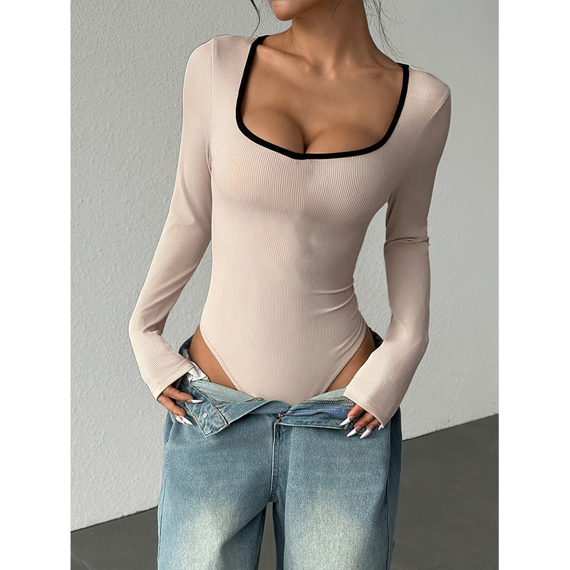 Women's Slim Fit Patchwork Streetwear Jumpsuit