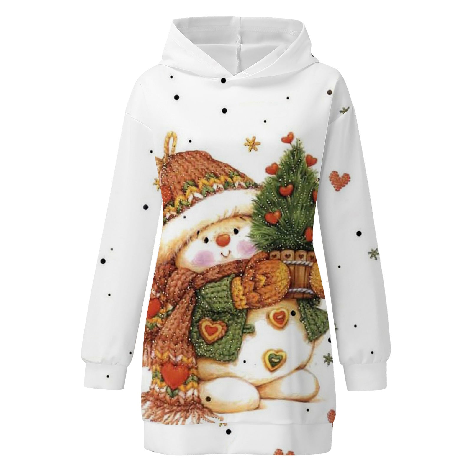 Festive Christmas Print Hoodie for Cozy Holiday Style