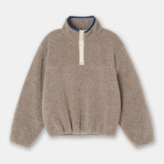 Cozy Lamb Wool Lapel Pullover Plush Sweatshirt