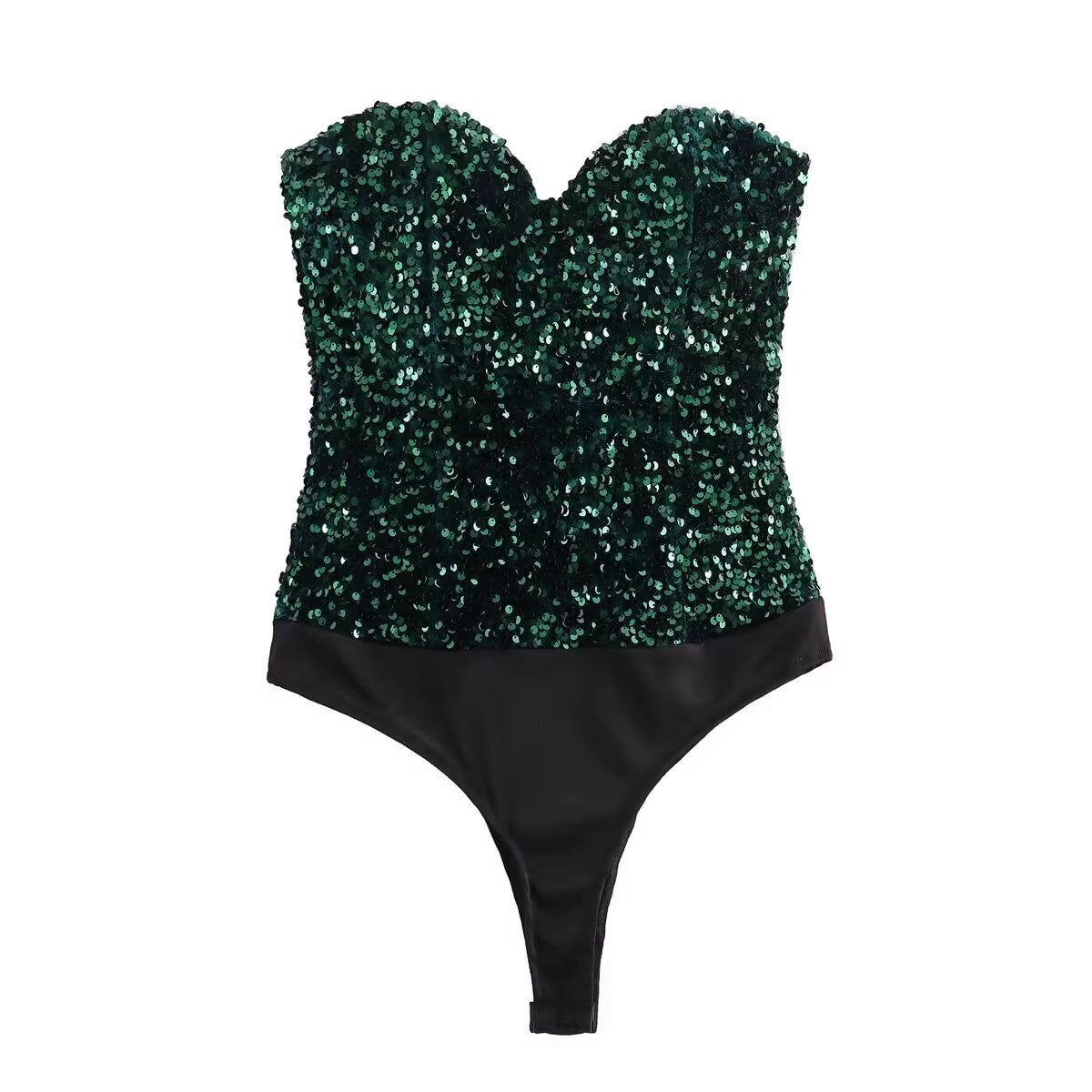 Women's Fashion Tube Top Sequins Jumpsuit