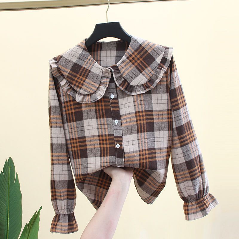 Long Sleeve Inner Wear Korean Loose Cotton Doll Collar Jacket