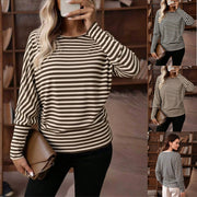 Chic Striped Long-sleeve Top for Women