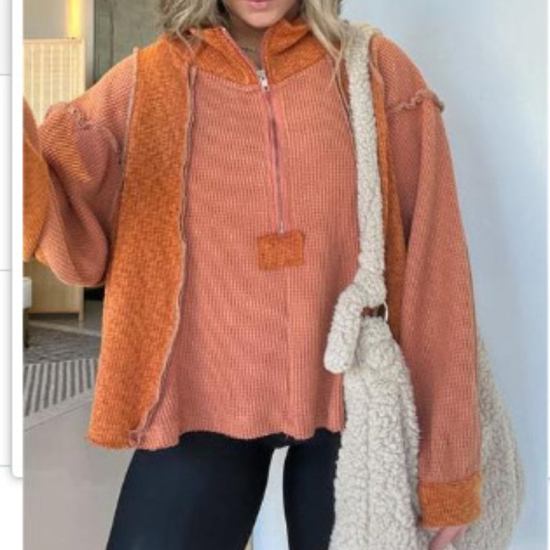 Cozy Frayed Hem Women's Sweater for Autumn & Winter