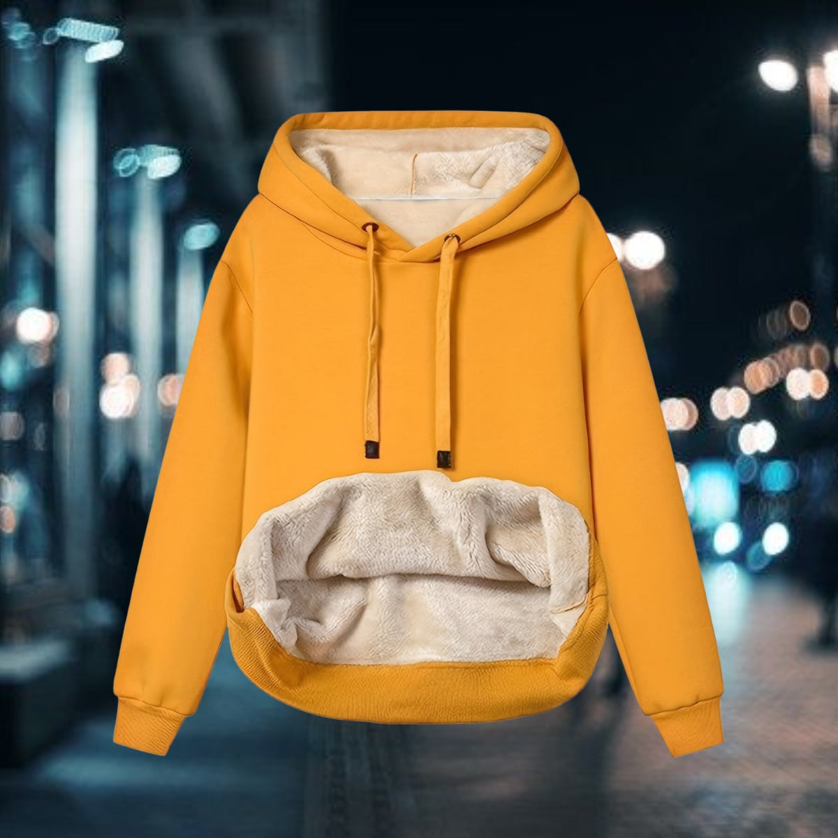 Plush Velvet Padded Hooded Winter Coat