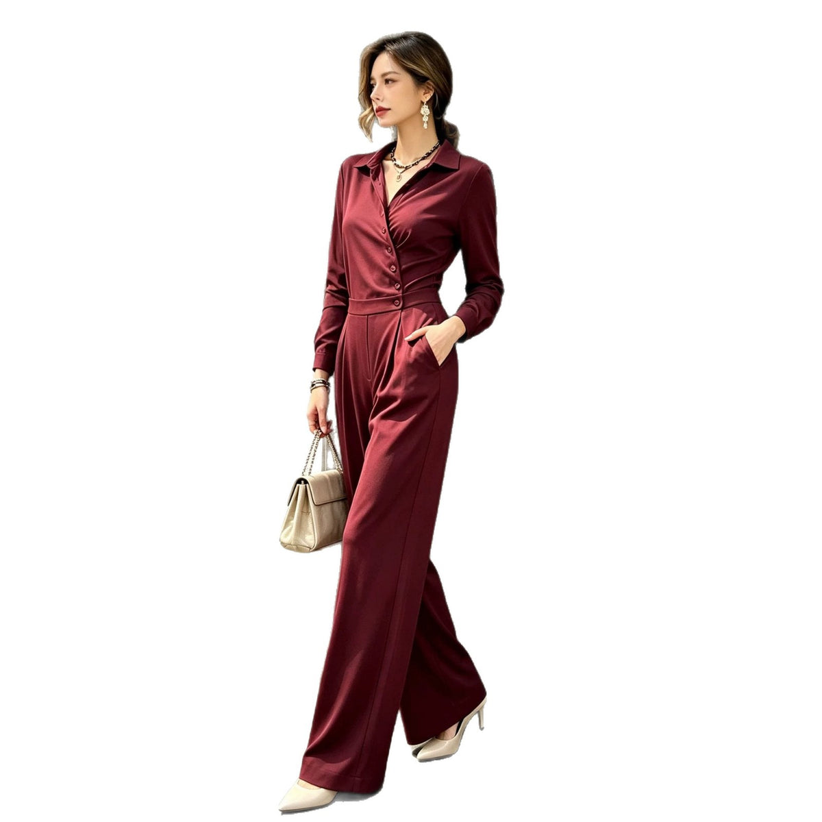Stylish And Elegant High-waisted Jumpsuit