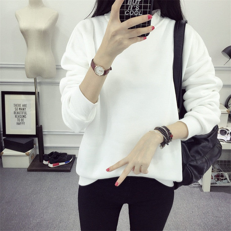 Women's Cozy Plush Pullover Hoodie with Standing Collar