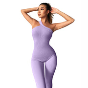 New One Shoulder Sports Jumpsuit For Women
