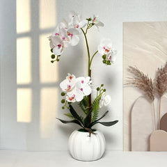Premium artificial orchid potted plant for indoor and outdoor decor