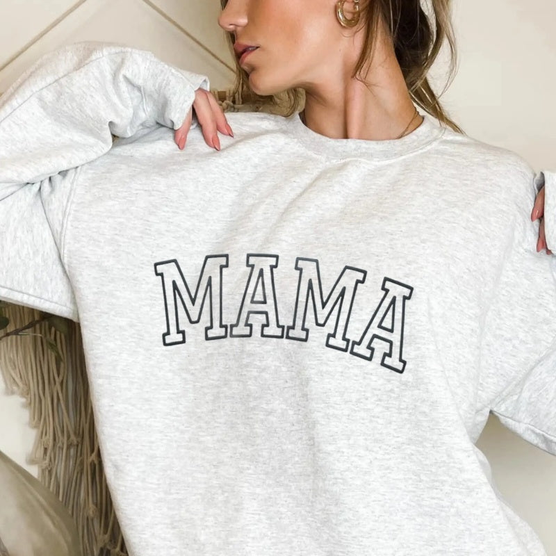 Women's Printed Cotton Pullover Sweatshirt