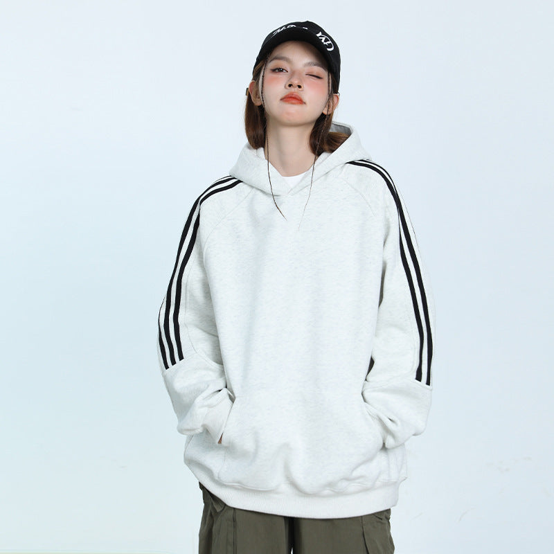 Cozy Unisex Colorblock Casual Pullover Hoodie