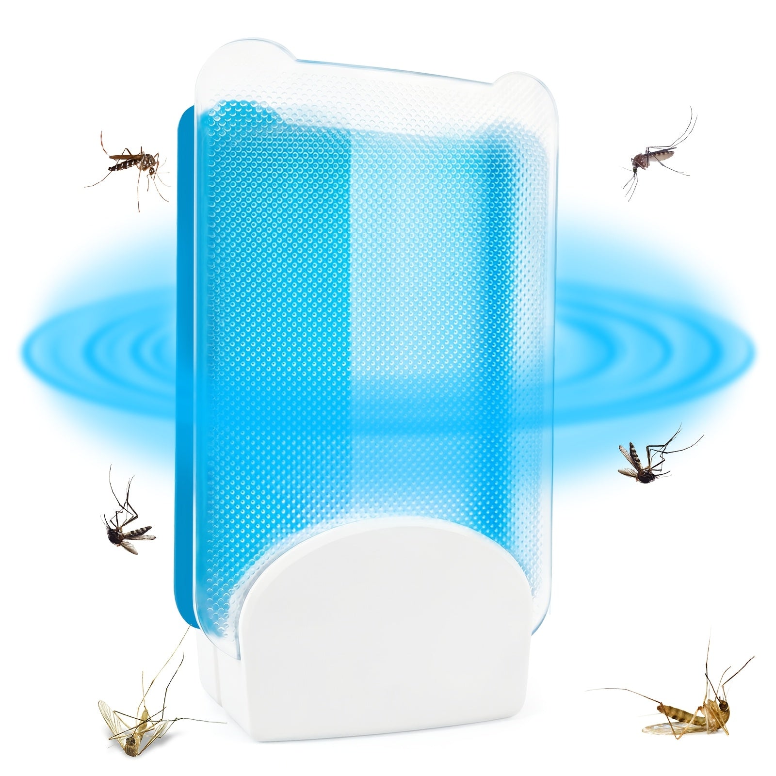 White Indoor Bug Zapper with UV Lamp and 5 Glue Cards for Home and Office