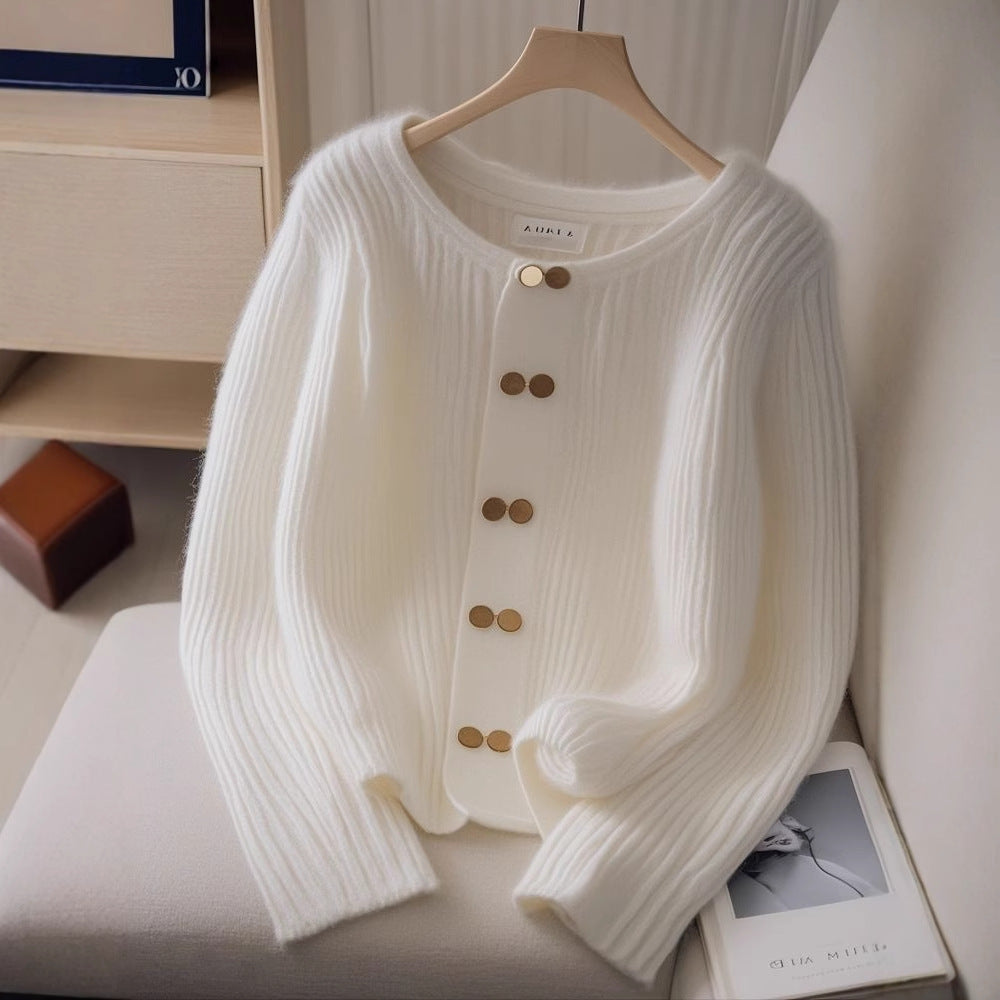 Knitted Top Womens White Sweater