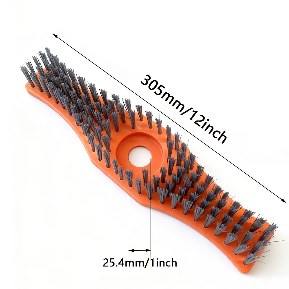 Heavy‑Duty 1‑Inch Lawn Mower Cleaning Brush – Durable Plastic, Floor‑Safe