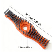 Heavy‑Duty 1‑Inch Lawn Mower Cleaning Brush – Durable Plastic, Floor‑Safe